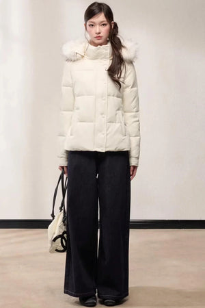 Stand-Up Fur Collar Down Jacket