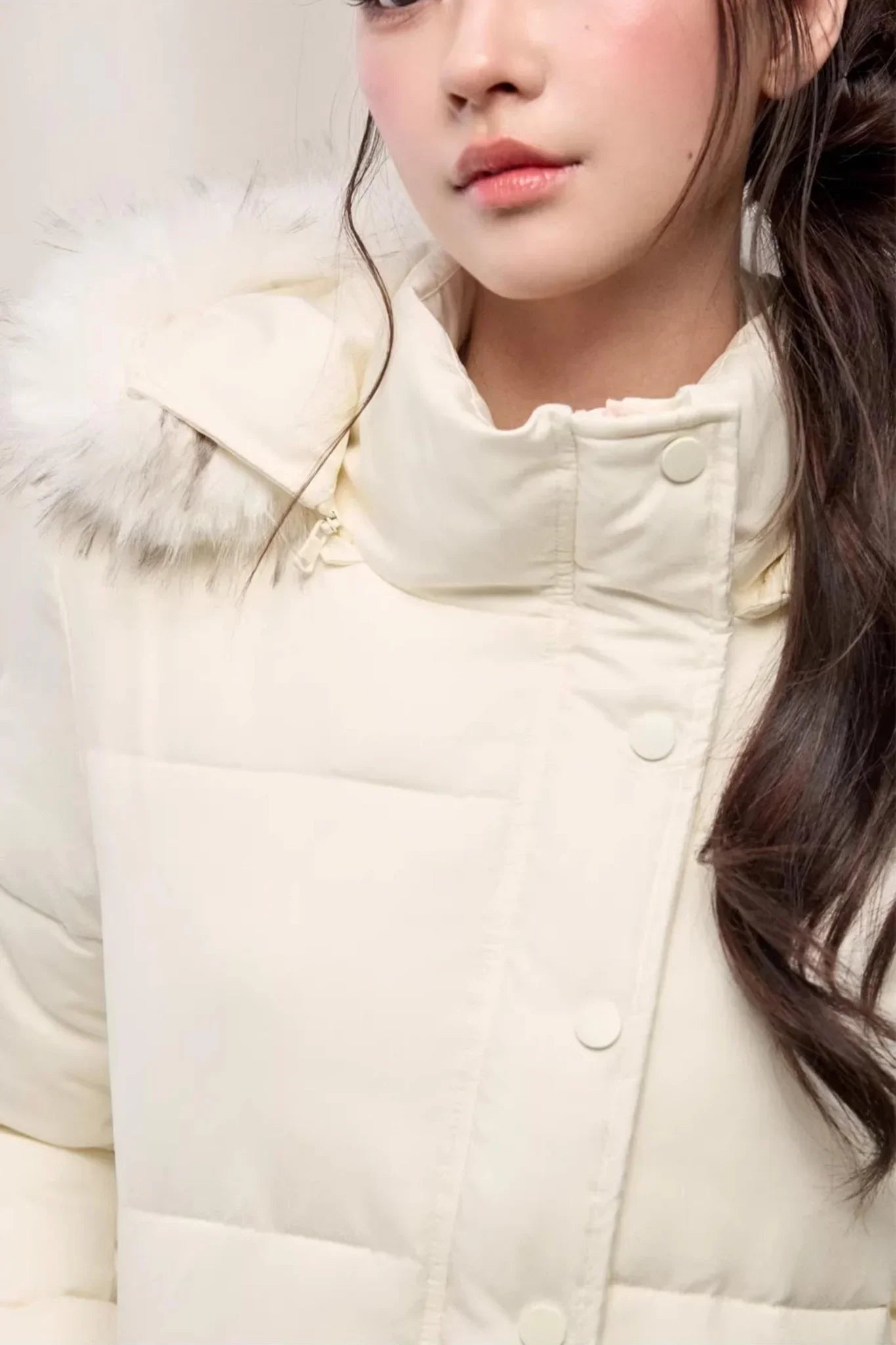 Stand-Up Fur Collar Down Jacket