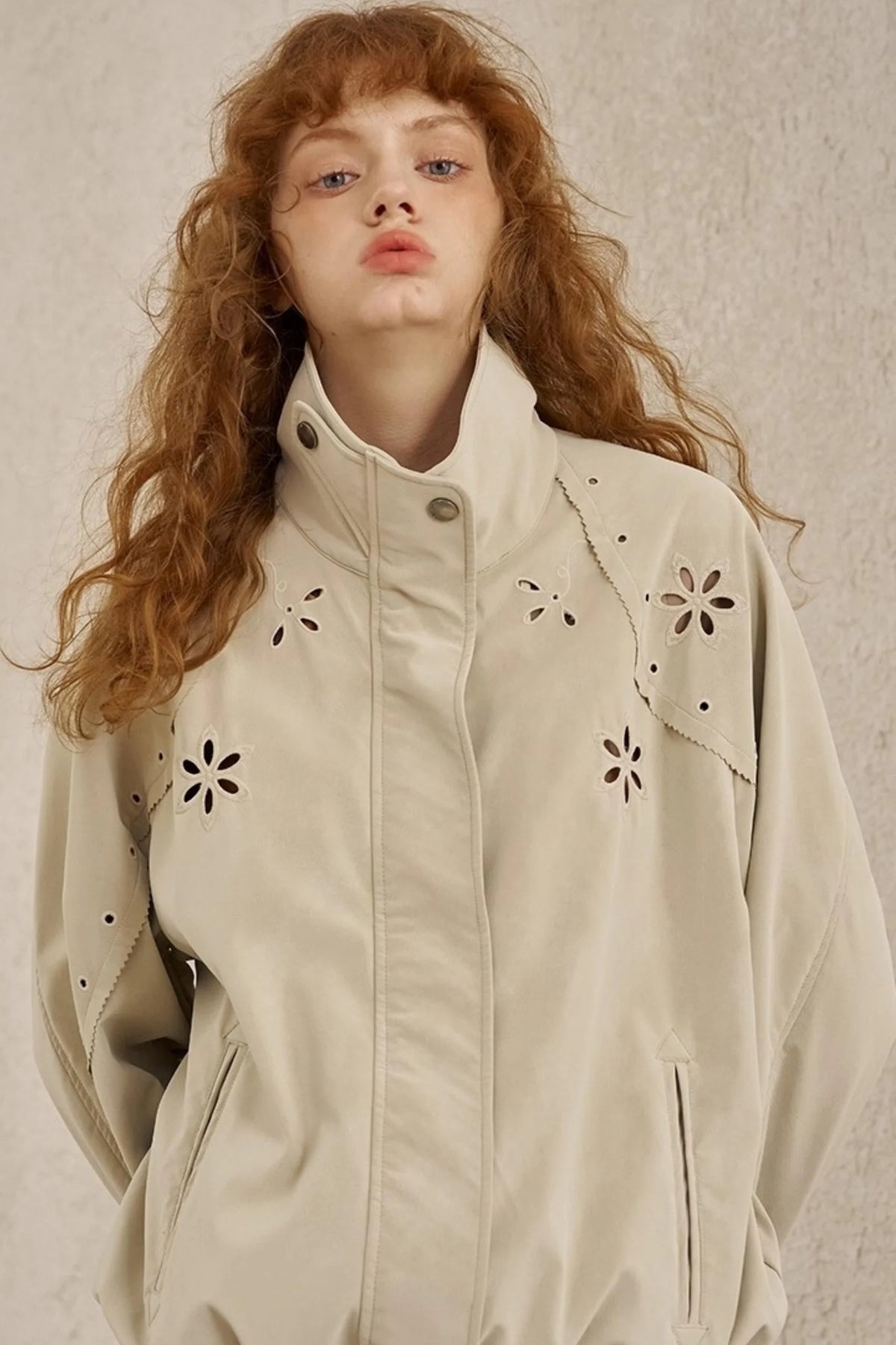 Stand-Up Leather Jacket