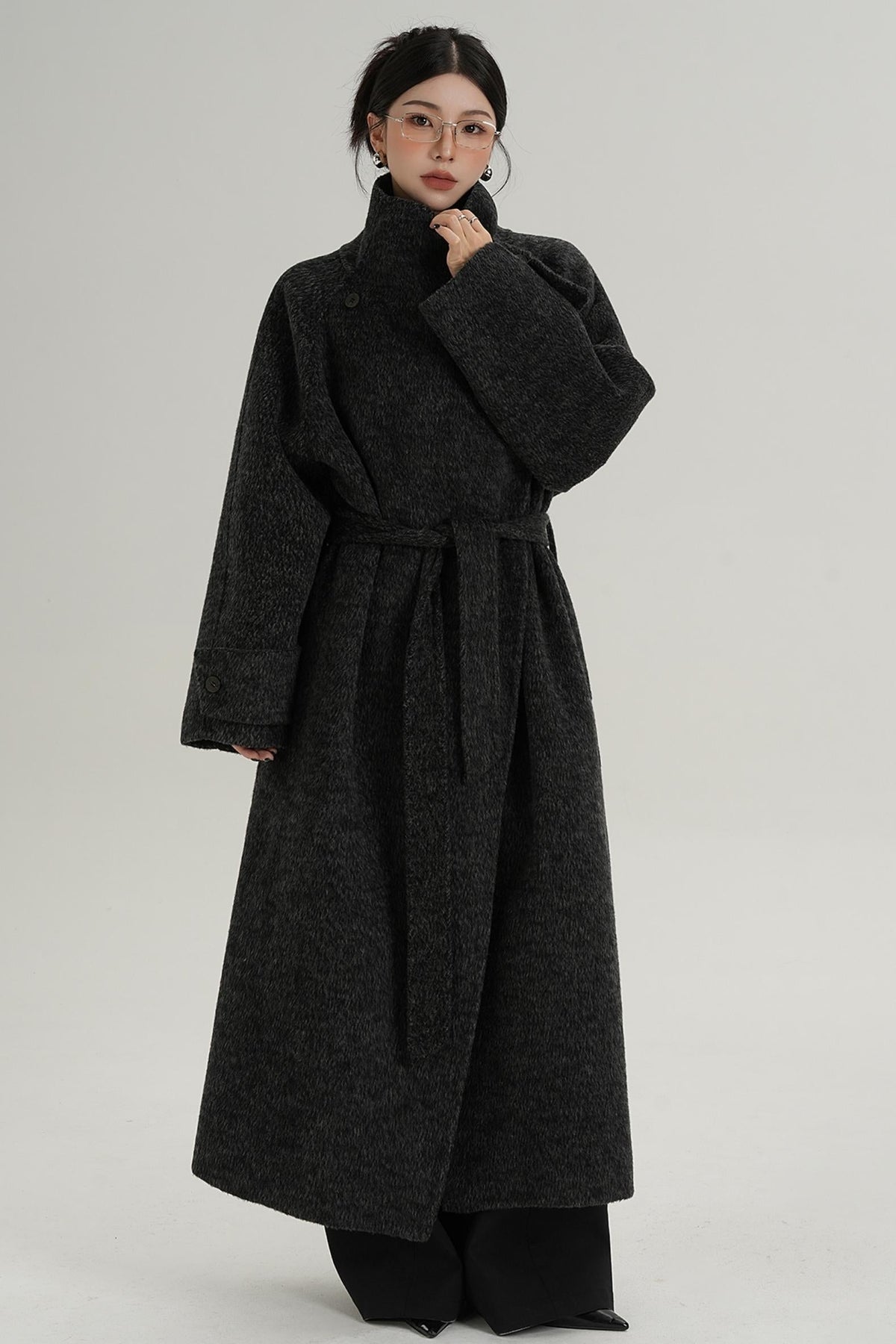 Stand-Up Wool Coat
