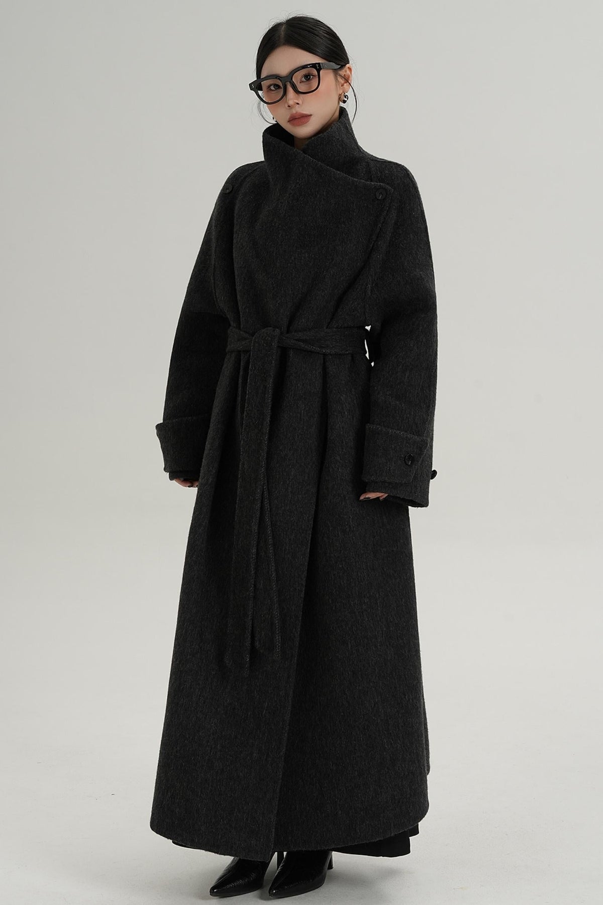 Stand-Up Wool Coat