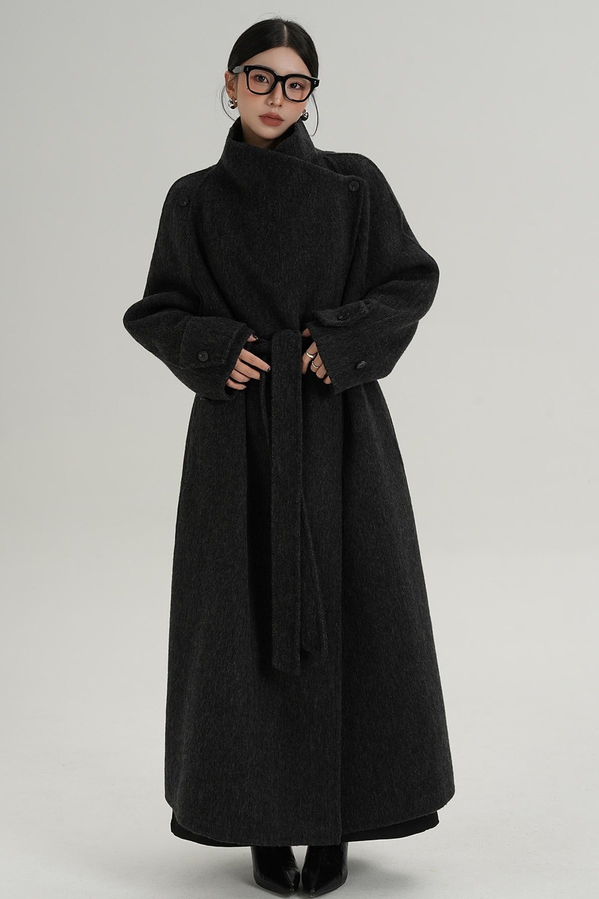 Stand-Up Wool Coat