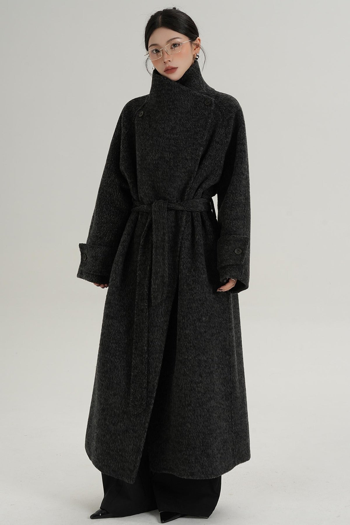 Stand-Up Wool Coat