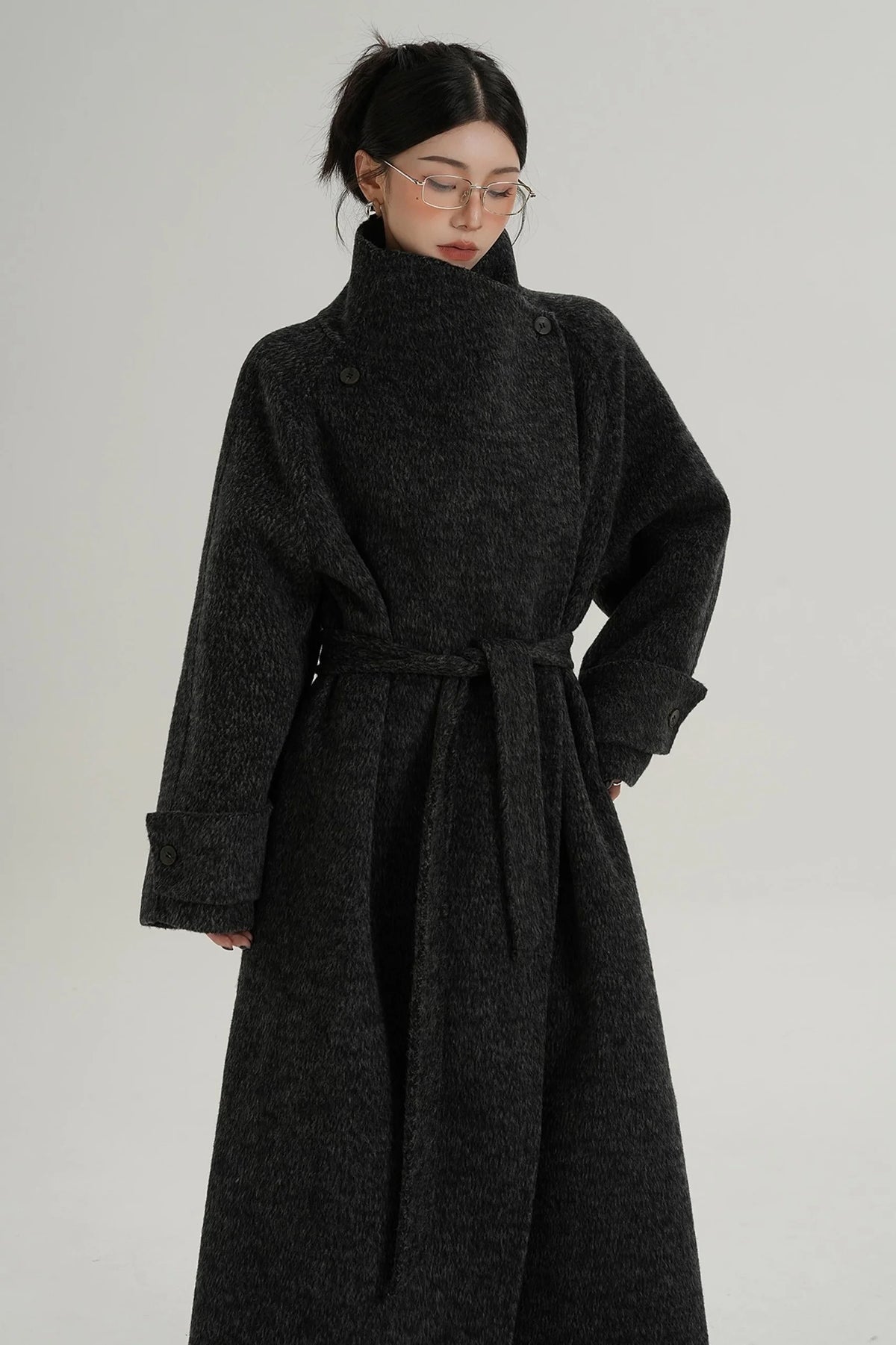 Stand-Up Wool Coat