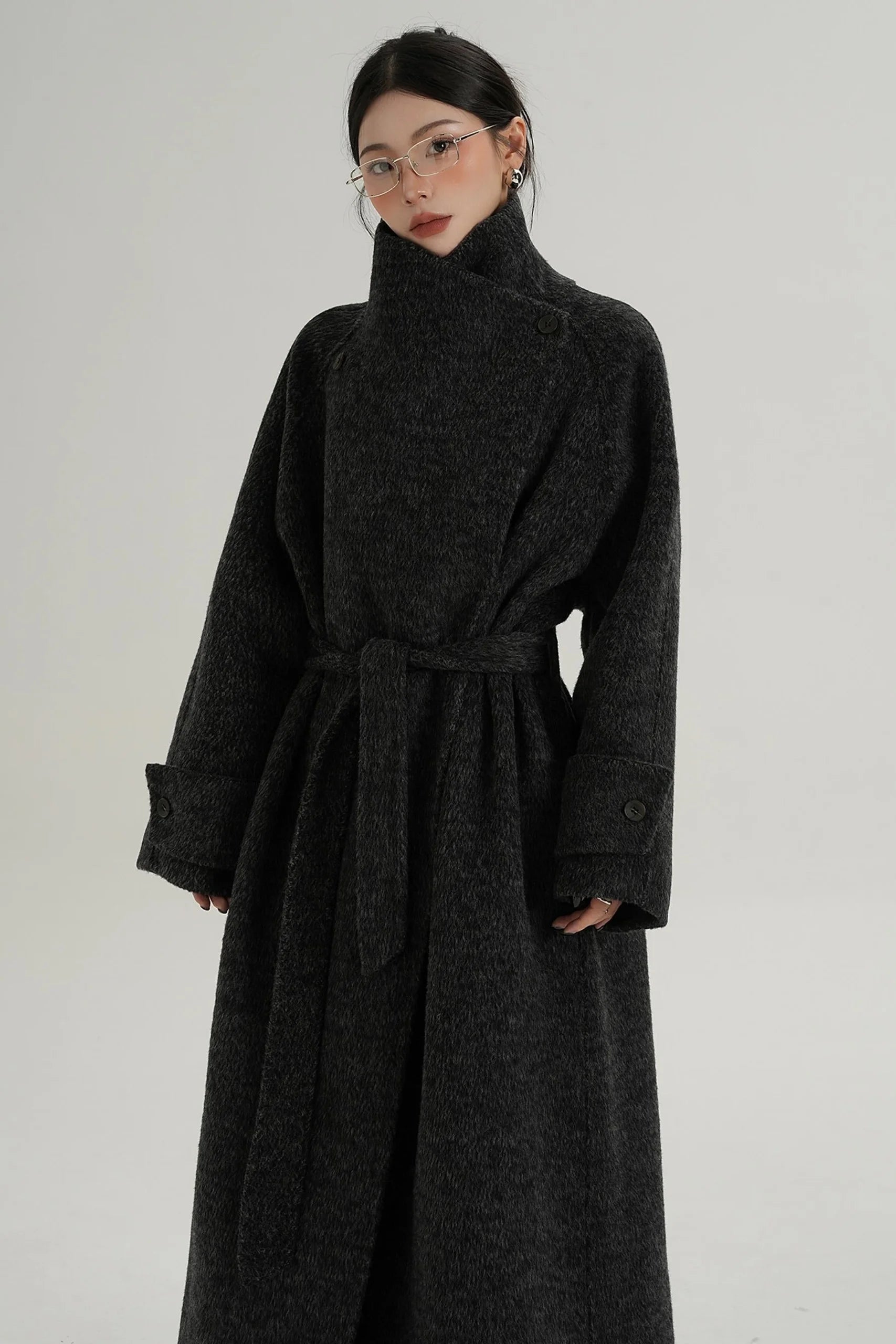Stand-Up Wool Coat