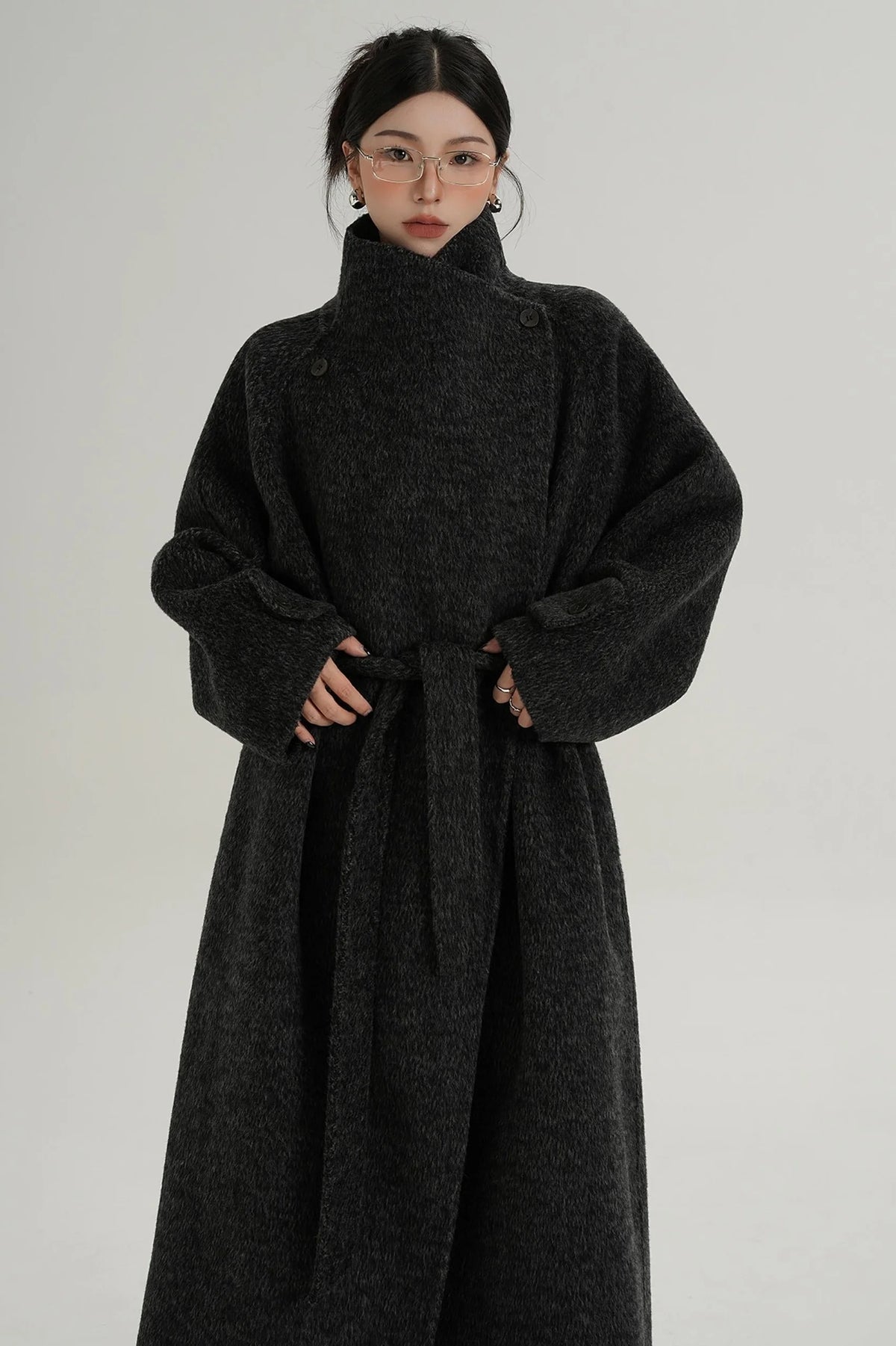 Stand-Up Wool Coat