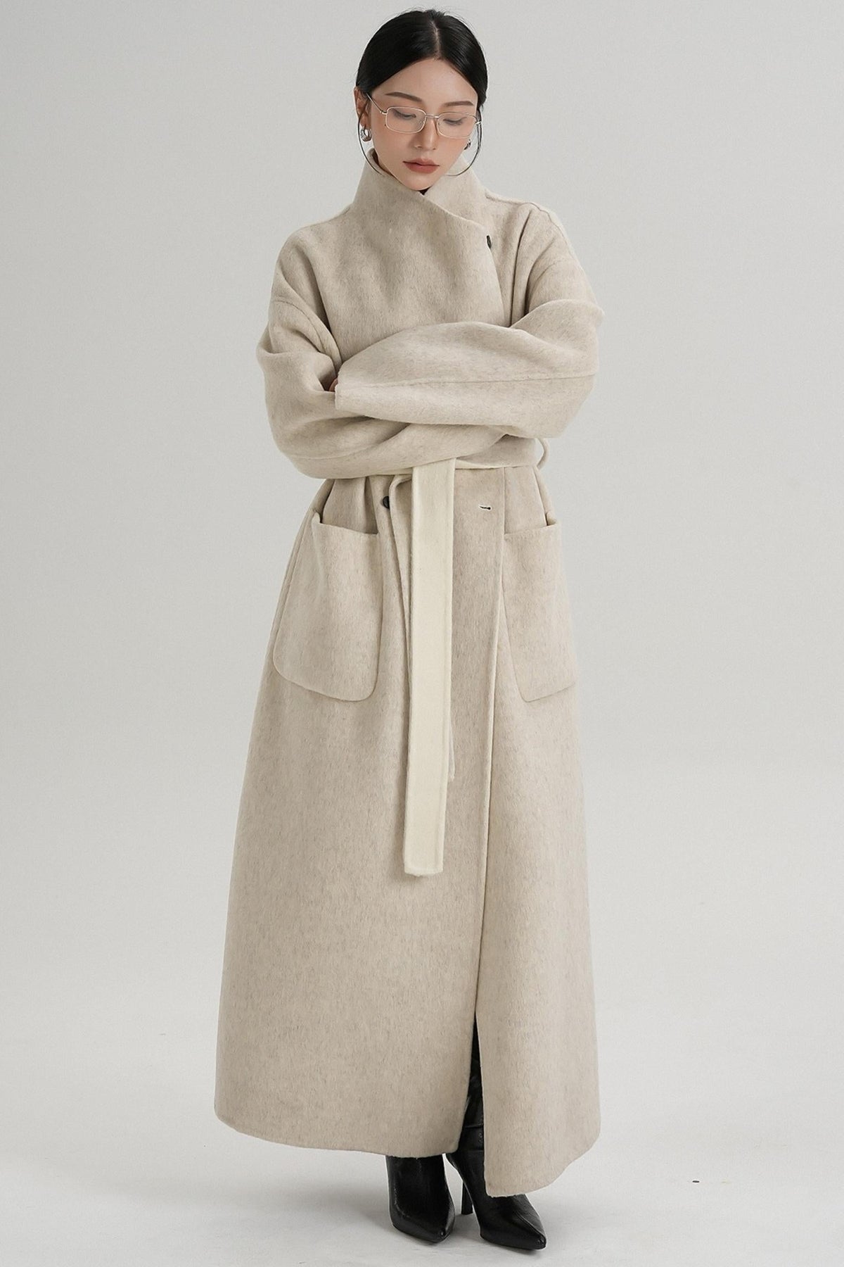 Stand-Up Wool Coat