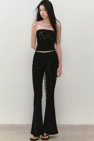 Star Beaded Pleated Bustier