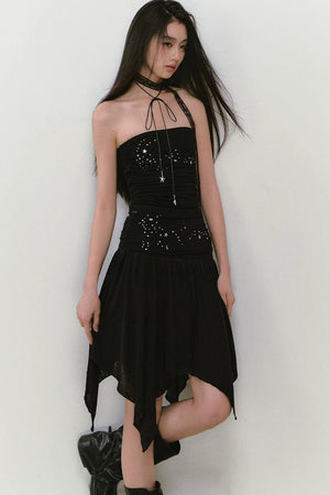Star Beaded Pleated Bustier
