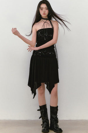 Star Beaded Pleated Bustier