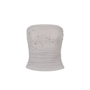 Star Beaded Pleated Bustier