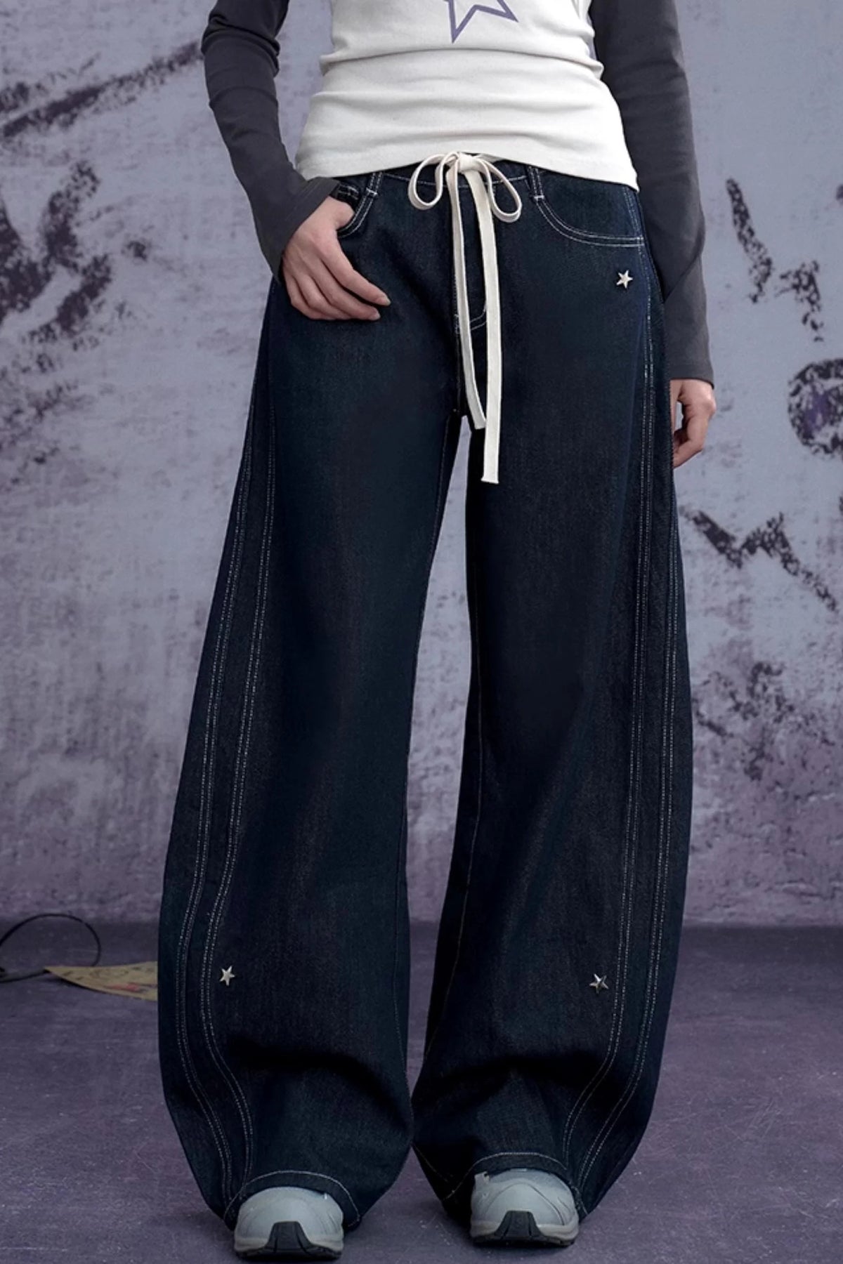 Star Crash Studded Skinny Machete Jeans