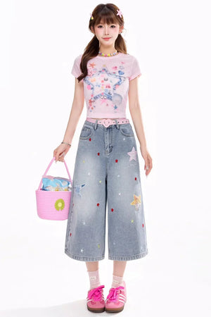 Star Cropped Pants