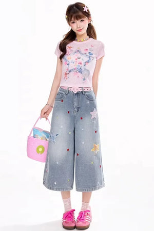 Star Cropped Pants