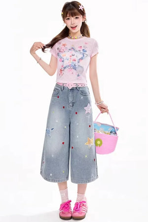Star Cropped Pants