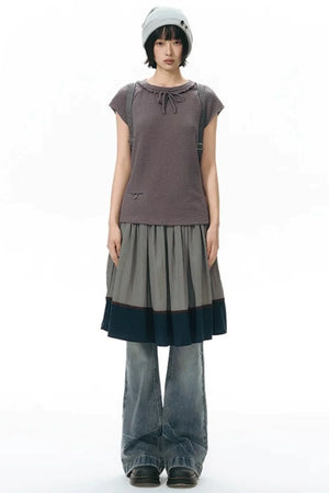 Star Embroidered Flared Pants