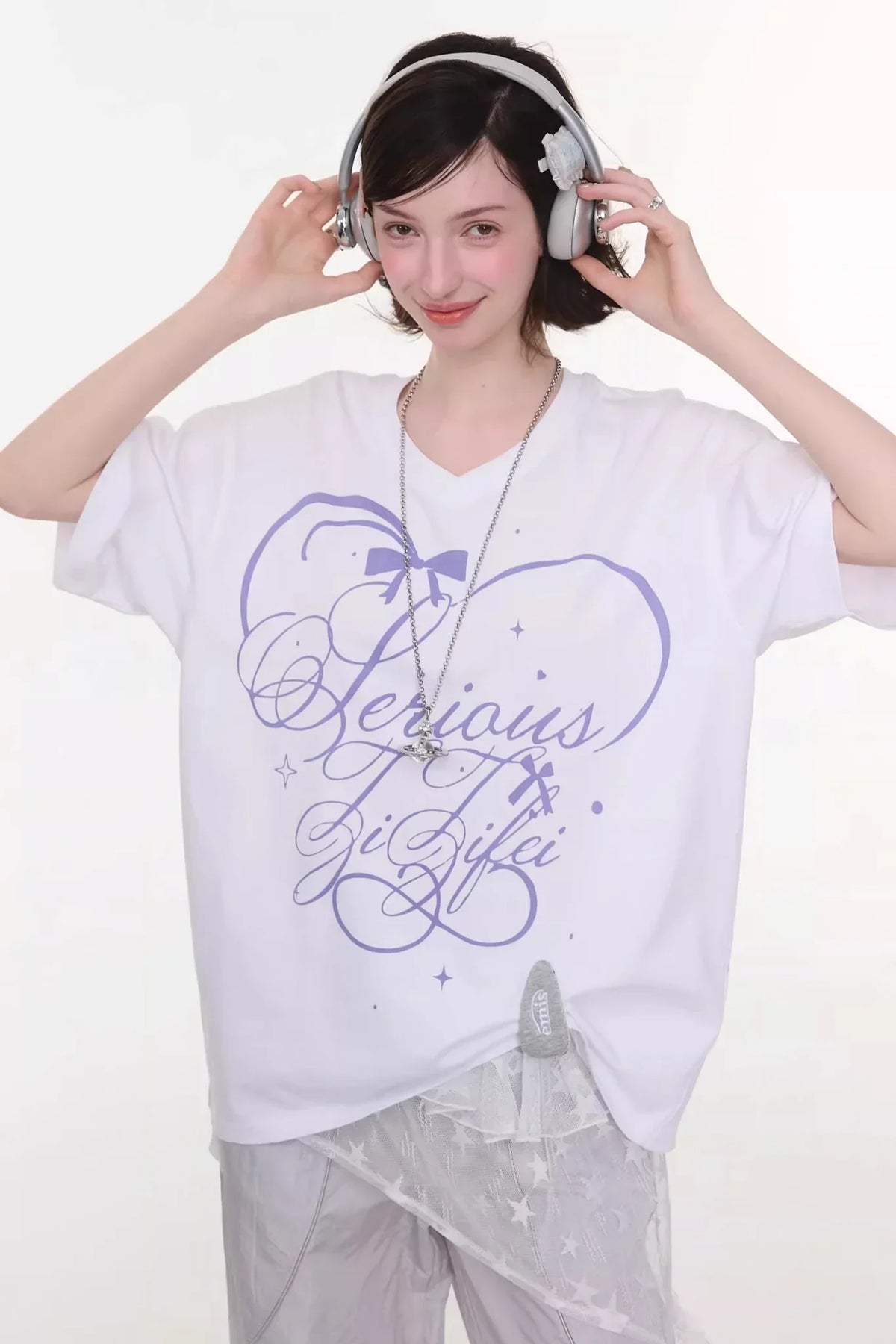 Star Falling V-Neck Top