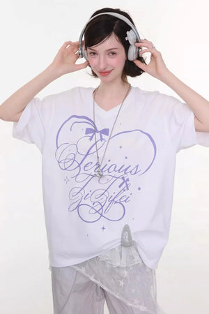 Star Falling V-Neck Top
