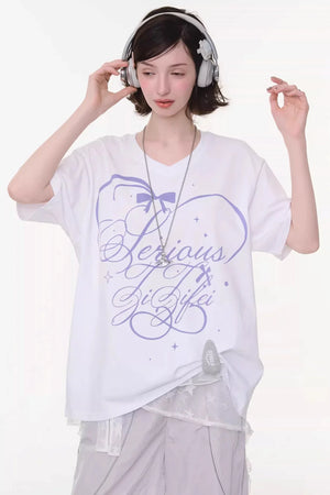 Star Falling V-Neck Top