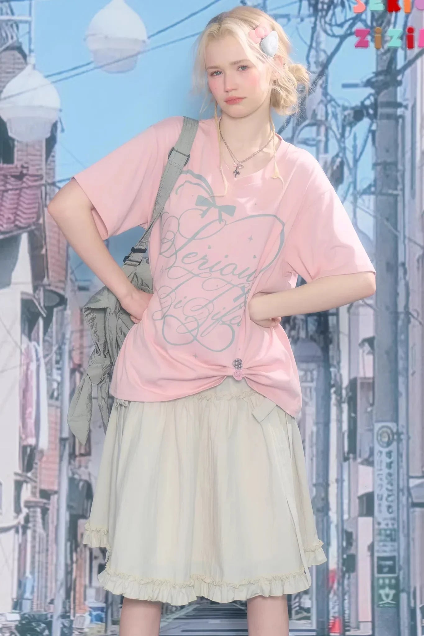 Star Falling V-Neck Top