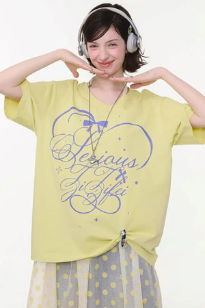 Star Falling V-Neck Top