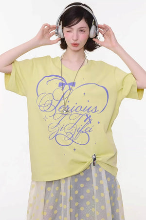 Star Falling V-Neck Top