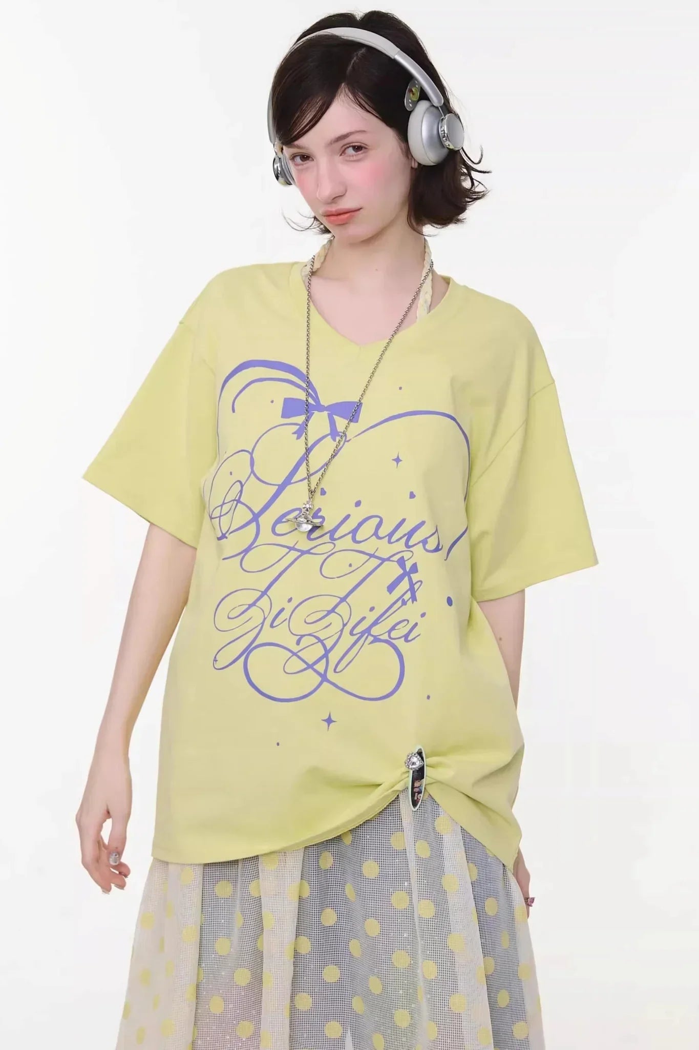 Star Falling V-Neck Top