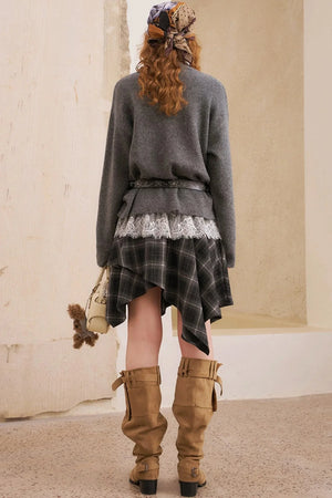 Star Fringe Long Sleeve Sweater