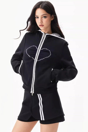 Star Heartbeat Hooded Sweatshirt Set-Up