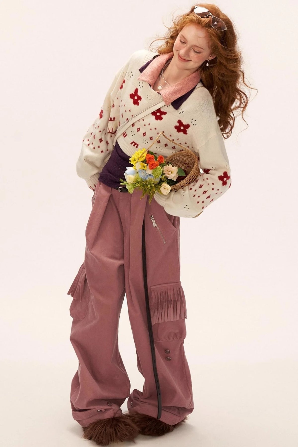 Star Jacquard Sweater Top Set-Up
