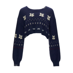 Star Jacquard Sweater Top Set-Up