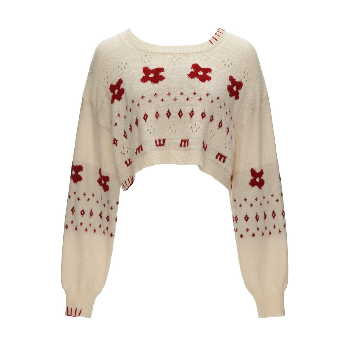 Star Jacquard Sweater Top Set-Up