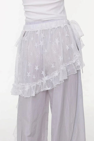 Star Lace Layered Skirt