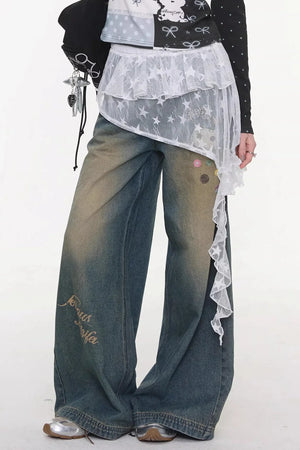 Star Lace Layered Skirt