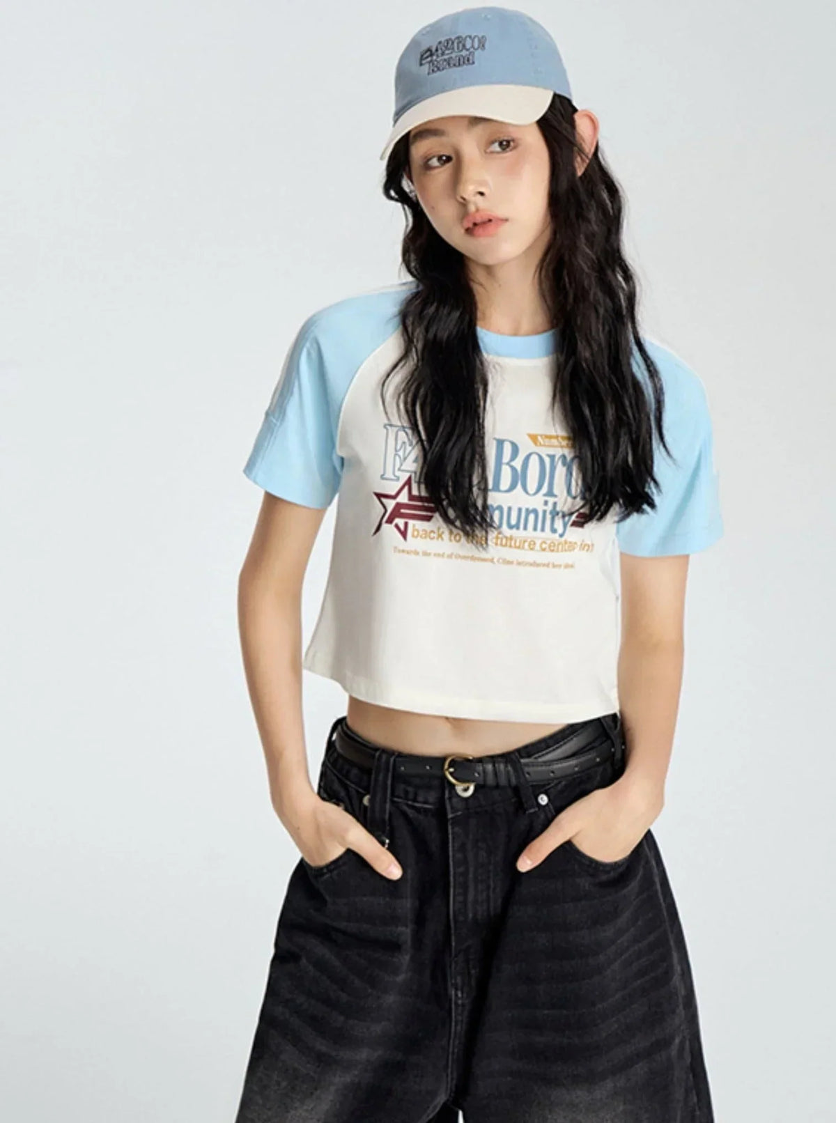 Star Letter Contrast T-Shirt