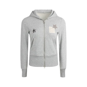 Star Patch Embroidered Hooded Cardigan Set-Up