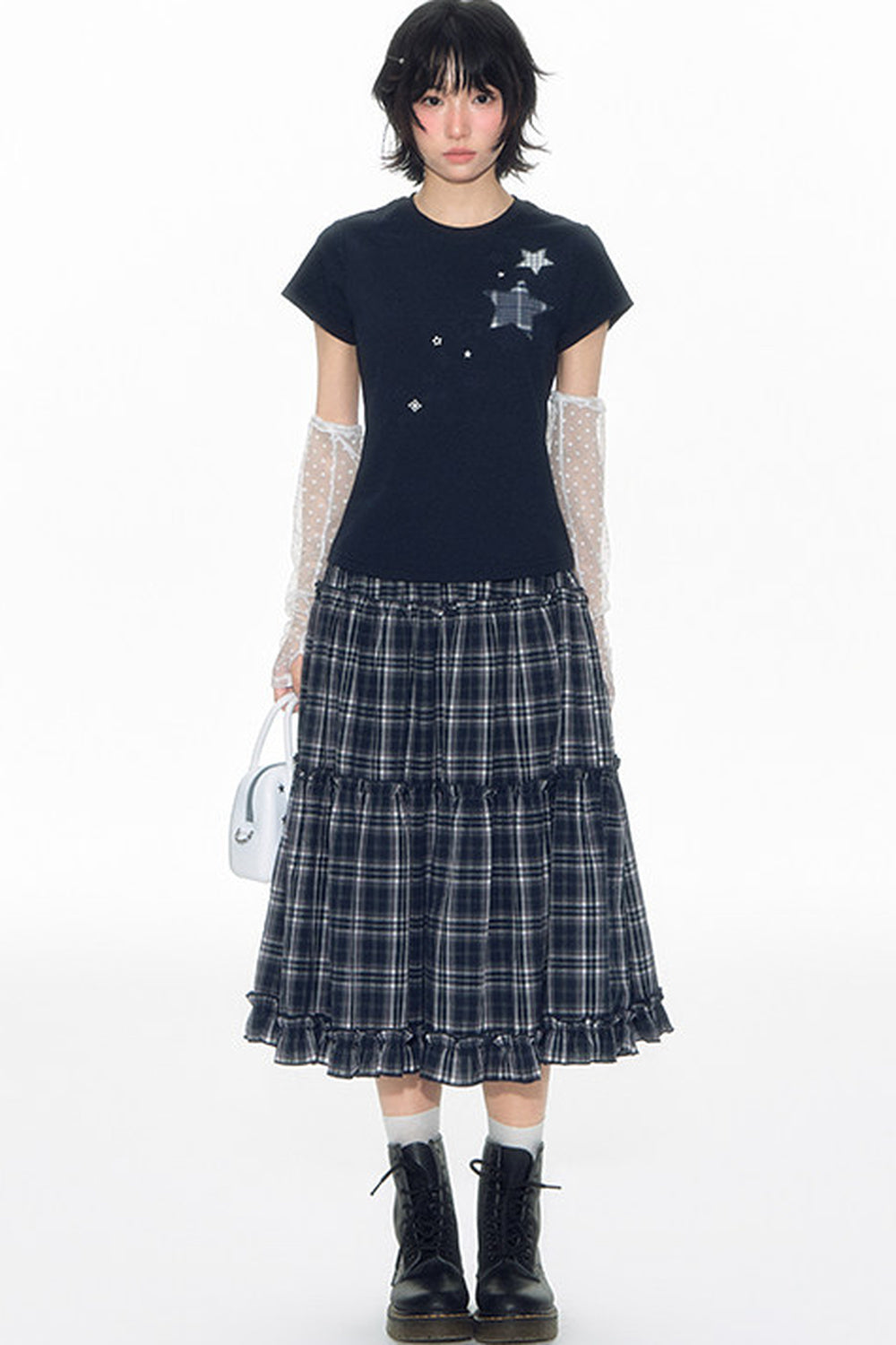 Star Patch Embroidered Short-Sleeve T-Shirt