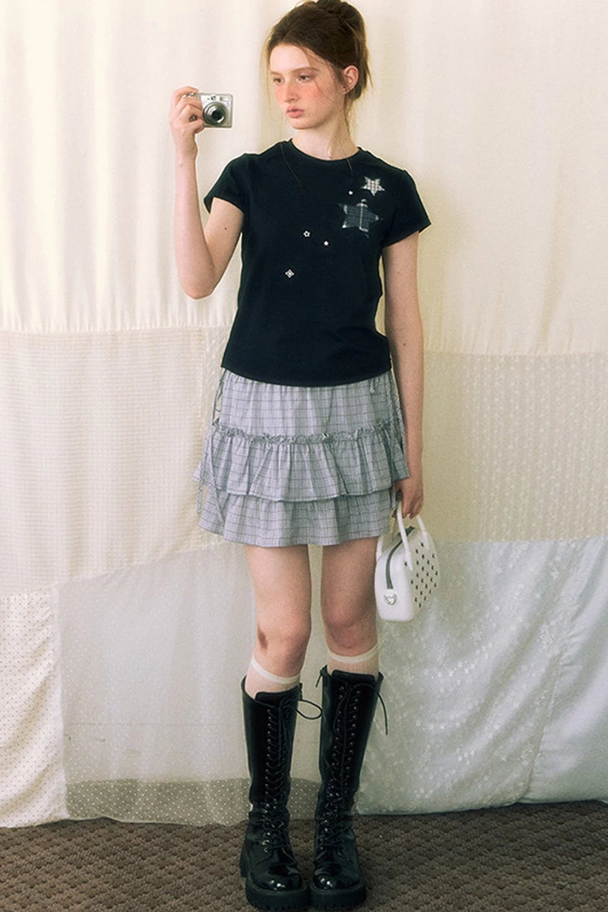 Star Patch Embroidered Short-Sleeve T-Shirt