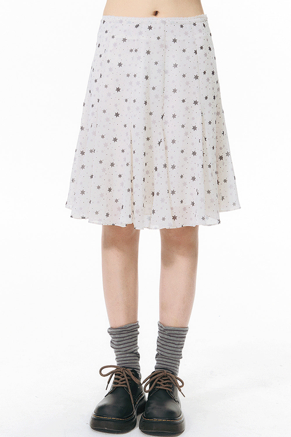Star Print Fishtail Skirt