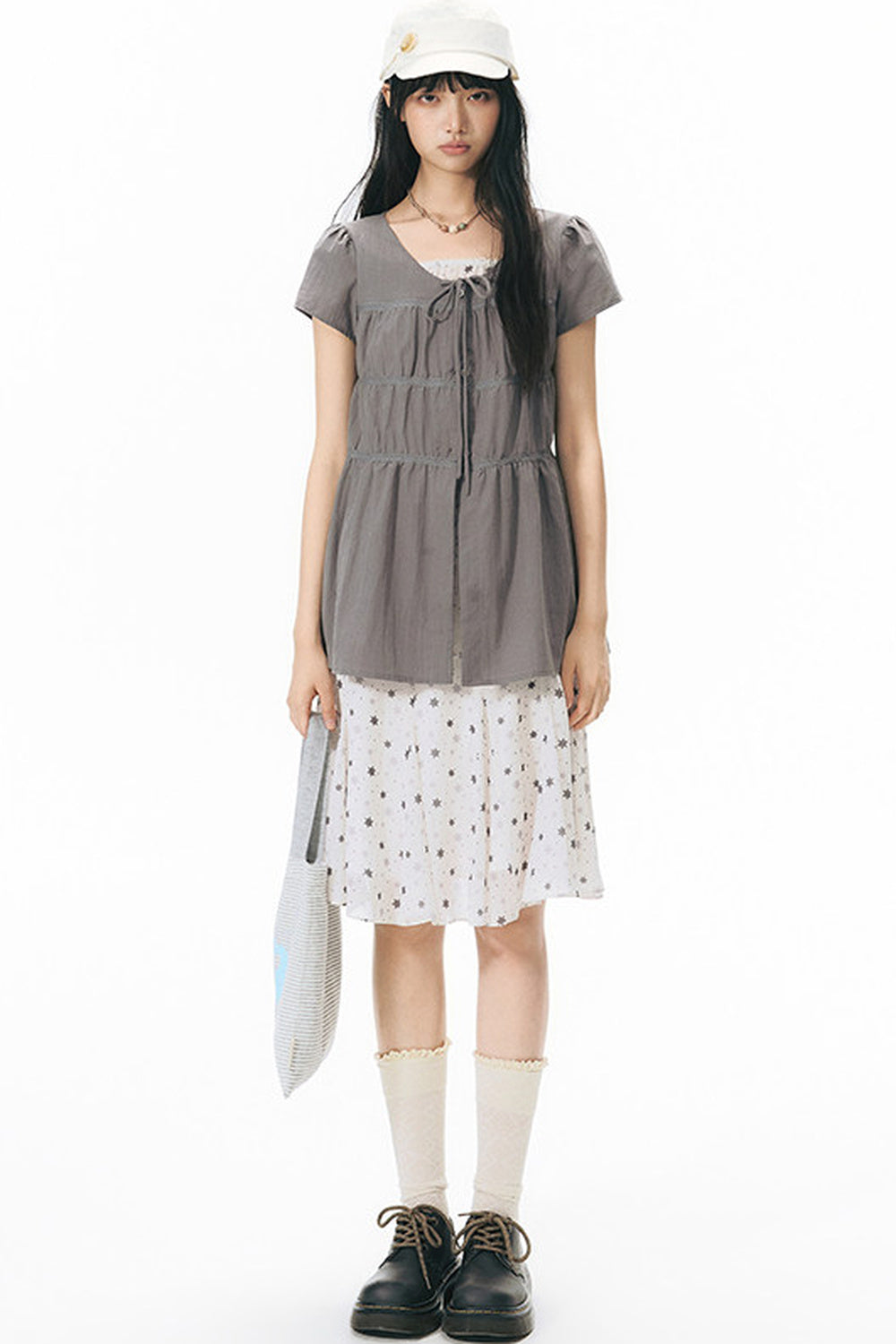 Star Print Fishtail Skirt
