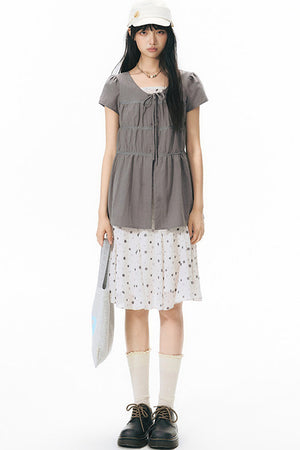 Star Print Fishtail Skirt