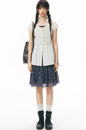Star Print Fishtail Skirt