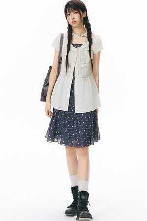 Star Print Fishtail Skirt