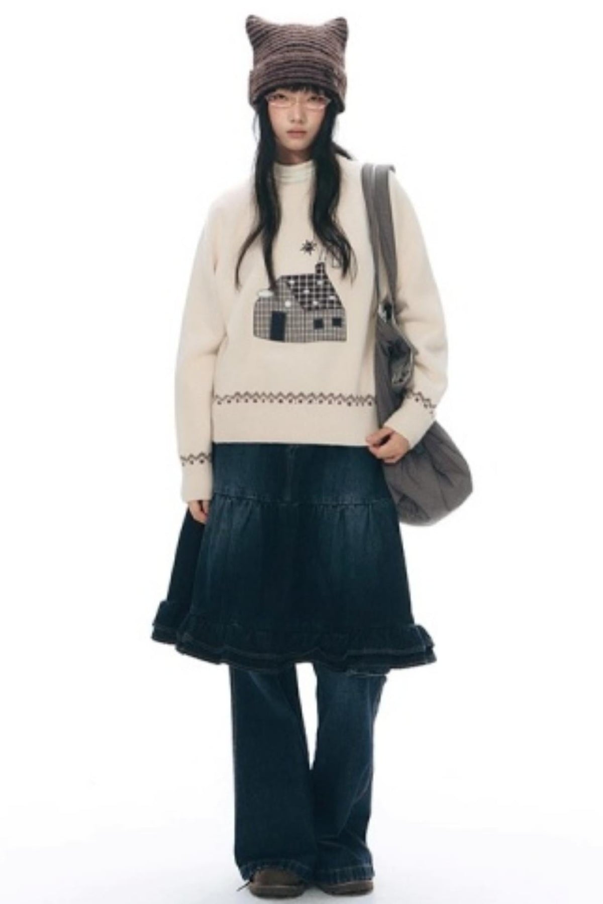 Star Print Flared Pants