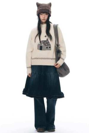 Star Print Flared Pants