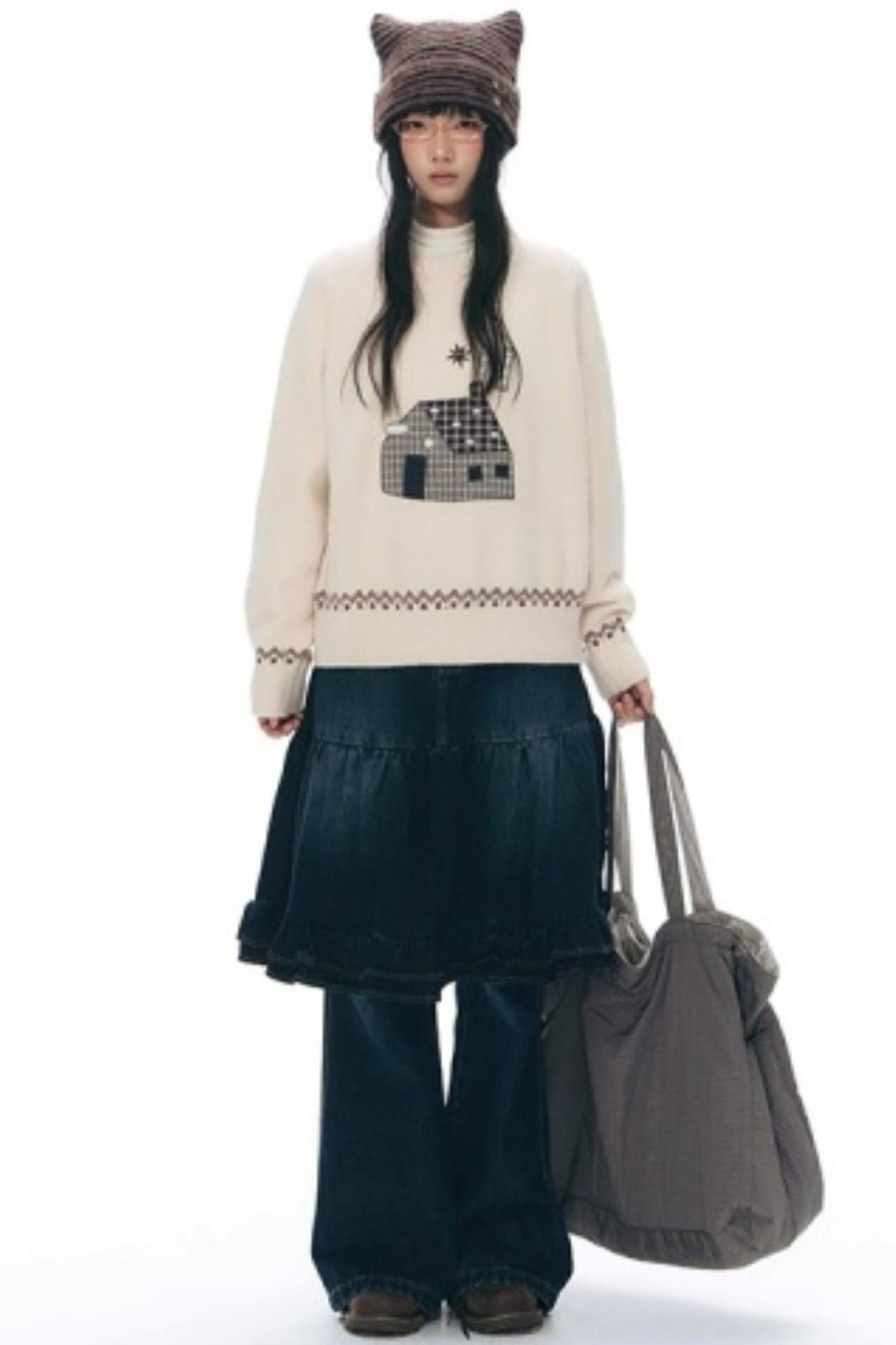 Star Print Flared Pants