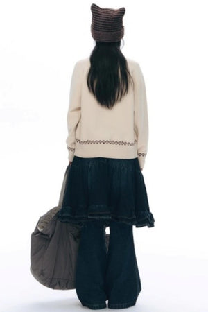 Star Print Flared Pants