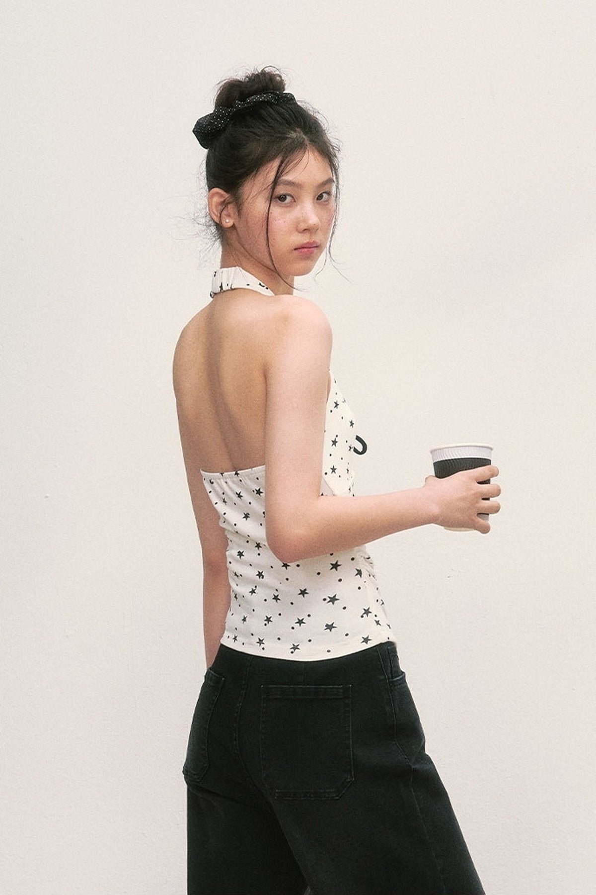 Star Print Halter Top