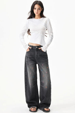 Star Print Knitted Top