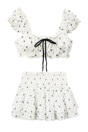 Star Print Two-Piece Swimsuit Set
